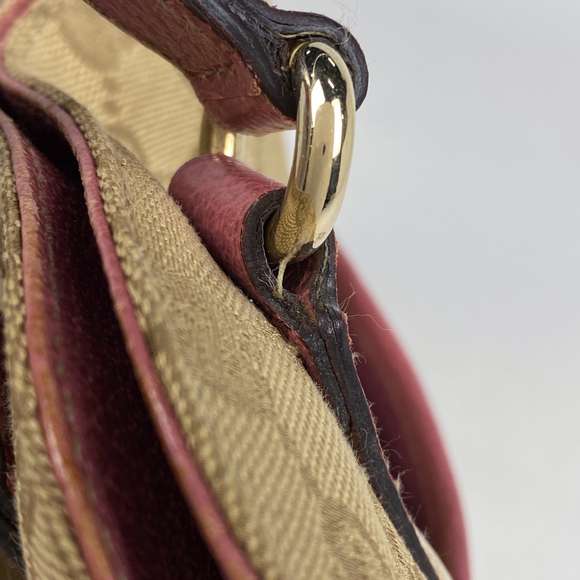 Gucci GG pattern tote bag, shoulder handbag, canvas, pink and beige, 163288, ... - Picture 5 of 8